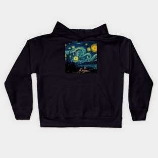 Illustrations inspired by Vincent van Gogh Kids Hoodie